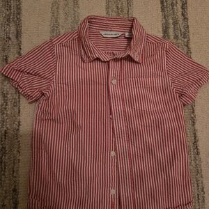 Janie & Jack Boys Red Seersucker Button-Down – Size 3